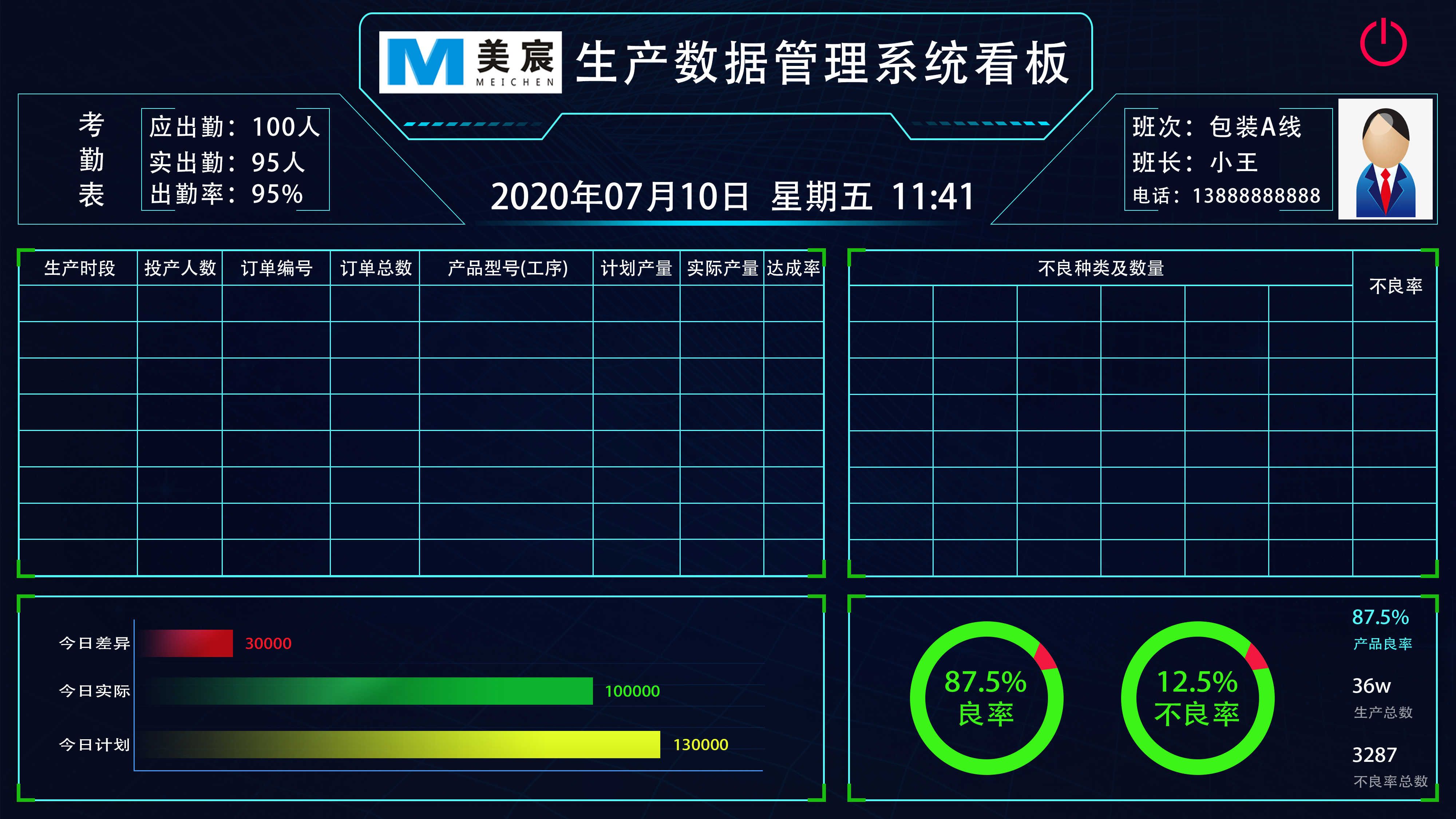 车间生产管理液晶系统