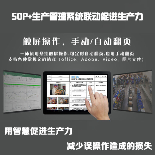 电子作业指导书SOP液晶显示屏流水线工位无纸化作业文件发放看板