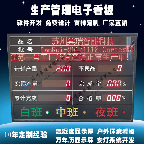 生产管理车间电子看板系统软件PLC通讯IO控制服装自动流水线专用